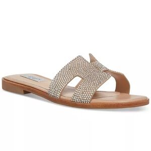 Steve Madden Women's Hadyn Slip-On Rhinestone Slide Sandals